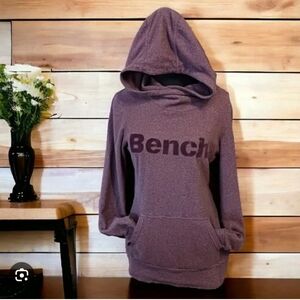 Bench Women’s Purple Spell Out Logo Hoodie Sweatshirt Size Medium